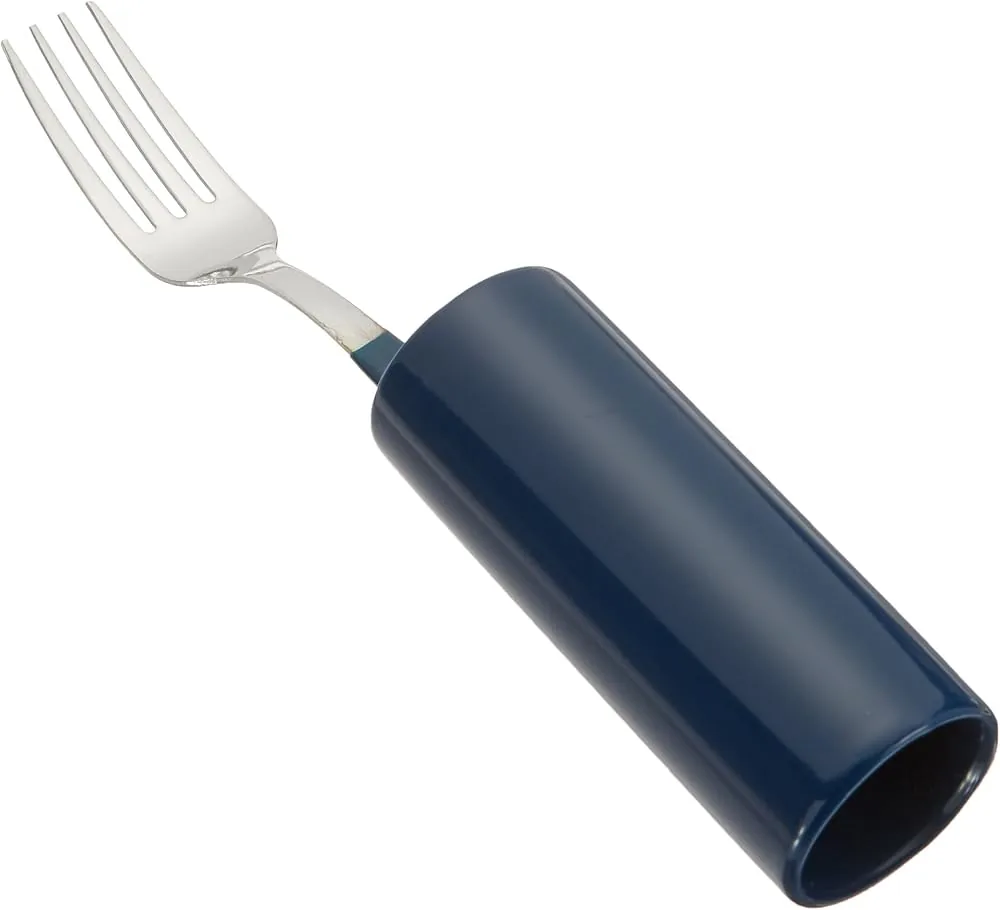 sammons preston built up handle fork steel cylinder grip coated in blue plastic