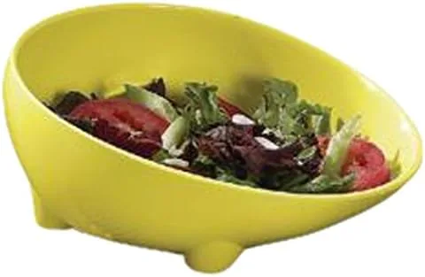 sammons preston yellow polyester scoop dish 7 34 plate with curved lip